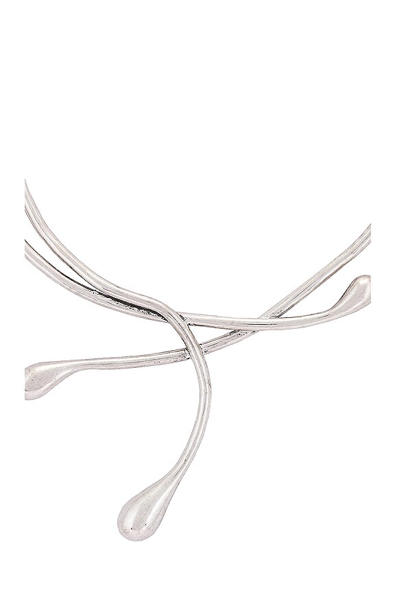 view 2 of 2 x Nat & Liv Burnished Silver Drop Necklace in Silver