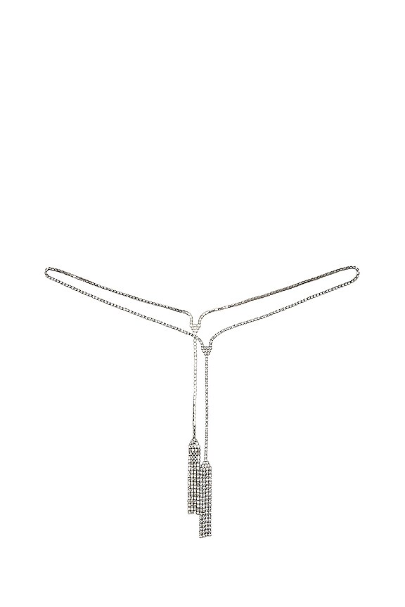 view 2 of 2 SUJETADOR CON CADENA DEEP V in Silver