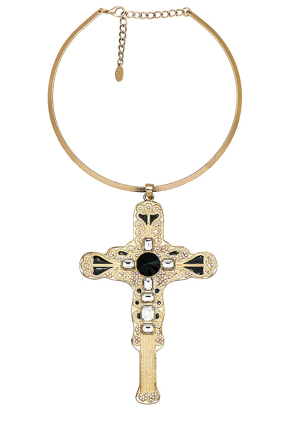 view 1 of 2 Statement Cross Necklace in Gold