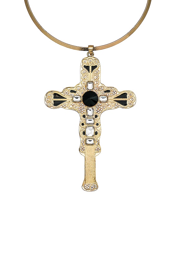 view 2 of 2 Statement Cross Necklace in Gold