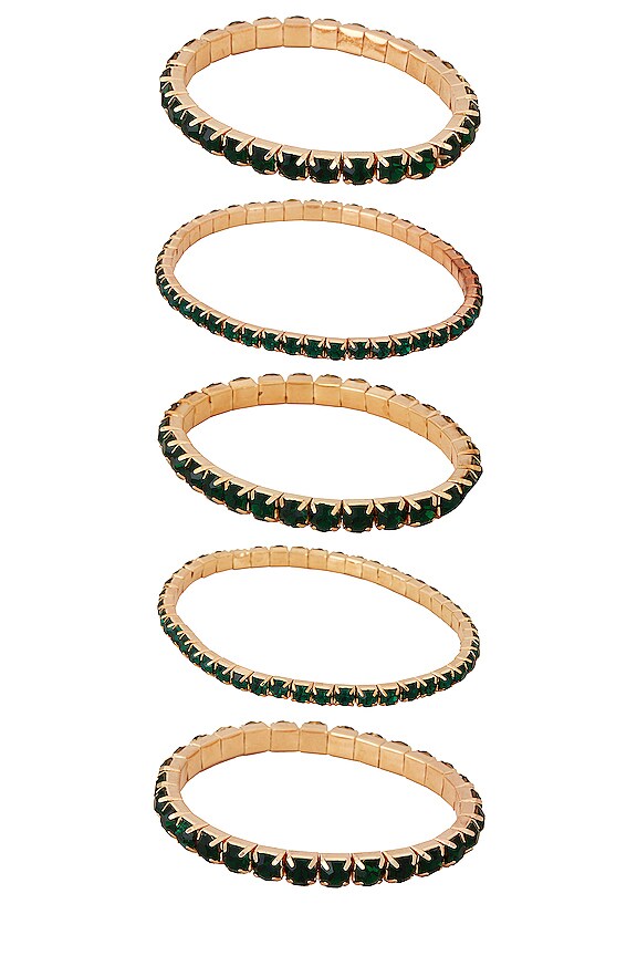view 2 of 4 Stretch Bracelet Set in Emerald