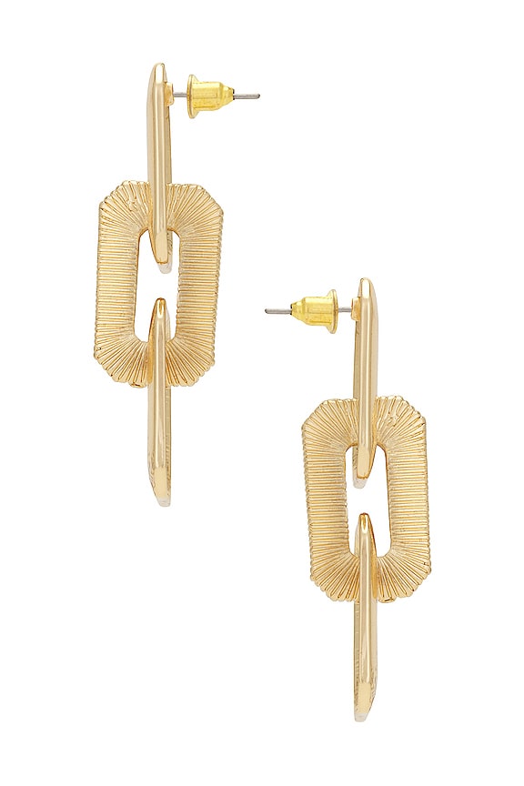 view 2 of 2 Main Frame Earrings in Gold