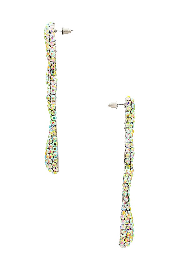 view 2 of 2 Jeweled Drip Earrings in Iridescent
