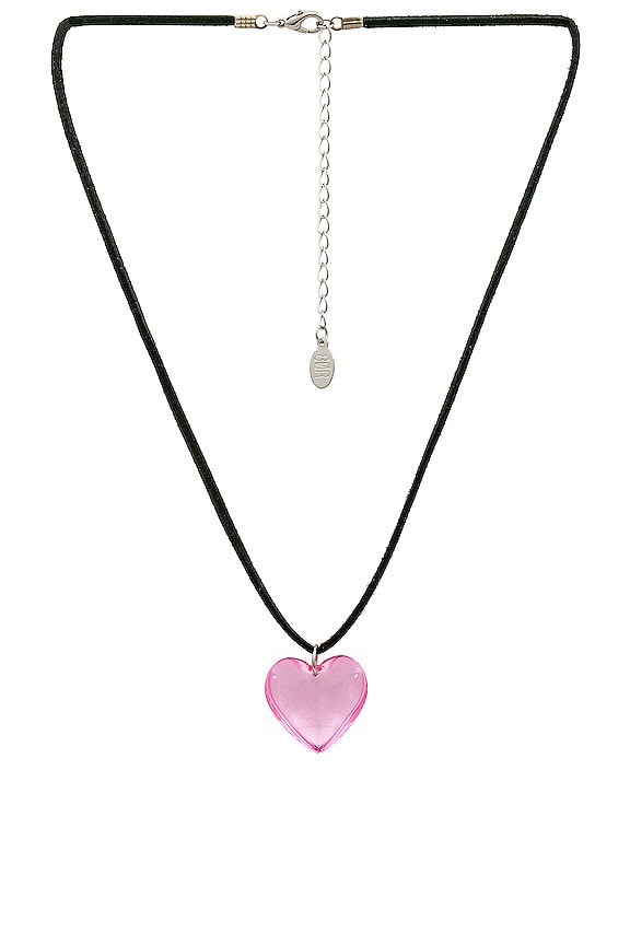 view 1 of 2 Heart Pendant Choker in Pink