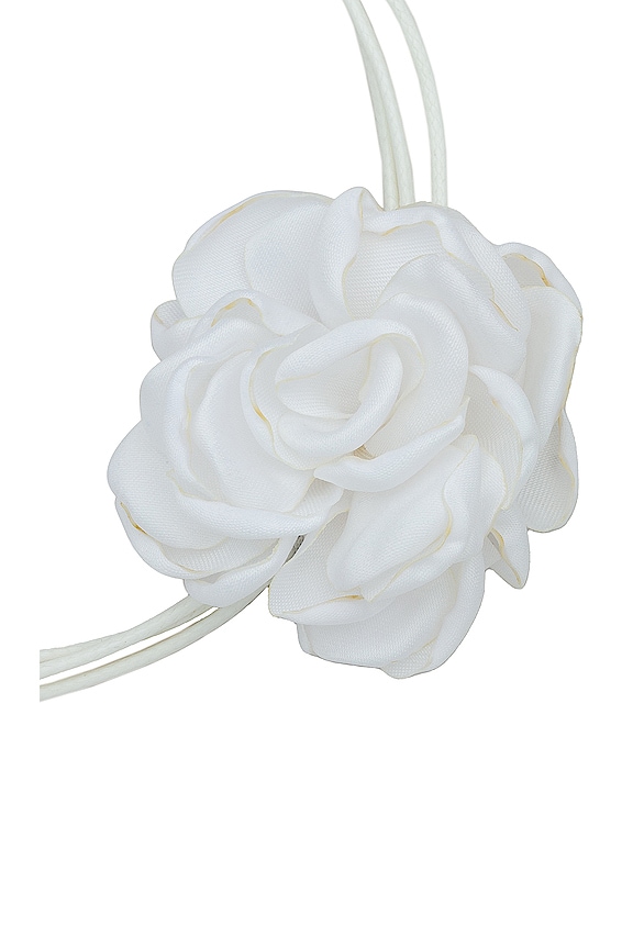 view 2 of 2 Flower Choker in White