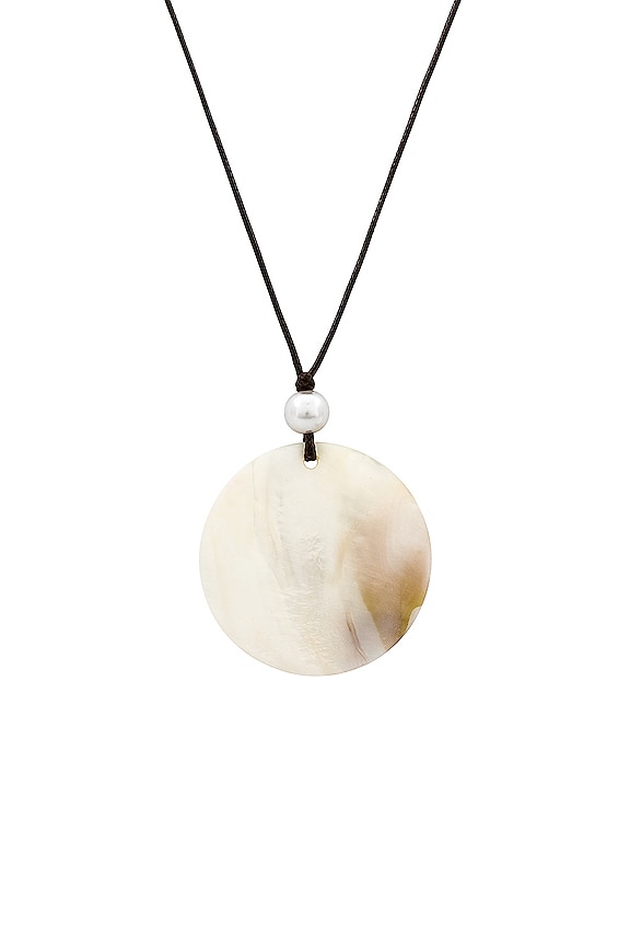 view 2 of 2 Pendant Necklace in Brown Cord