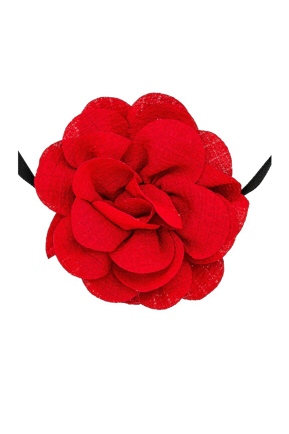 view 2 of 2 BLOOM 초커 in Deep Red