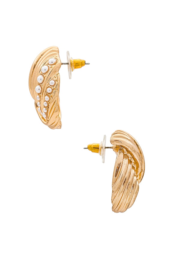 view 2 of 2 Knotted Stud Earring in Gold