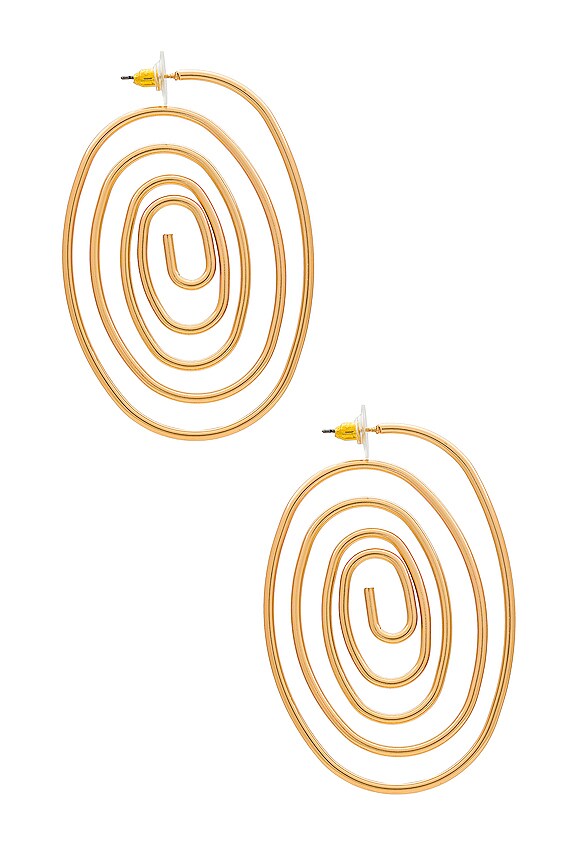 view 2 of 3 Swirl Earrings in Gold