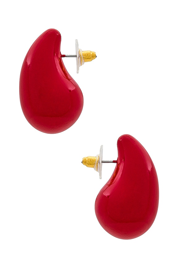 view 2 of 2 Teardrop Earrings in Red
