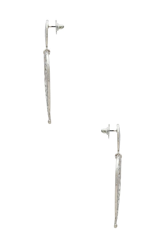 view 2 of 2 Troubled Heart Earrings in Silver