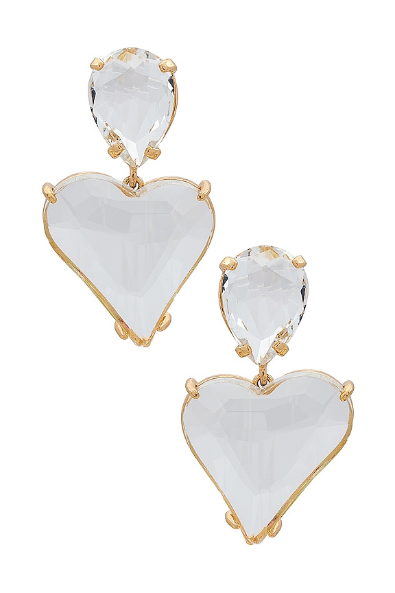 view 1 of 2 Heart Drop Earrings in Gold