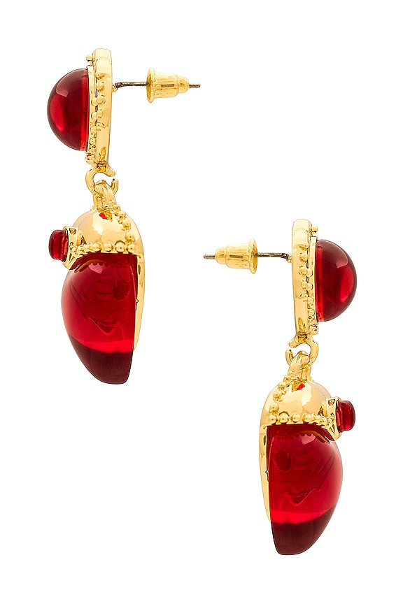 view 2 of 2 Crown Jewels Earrings in Red