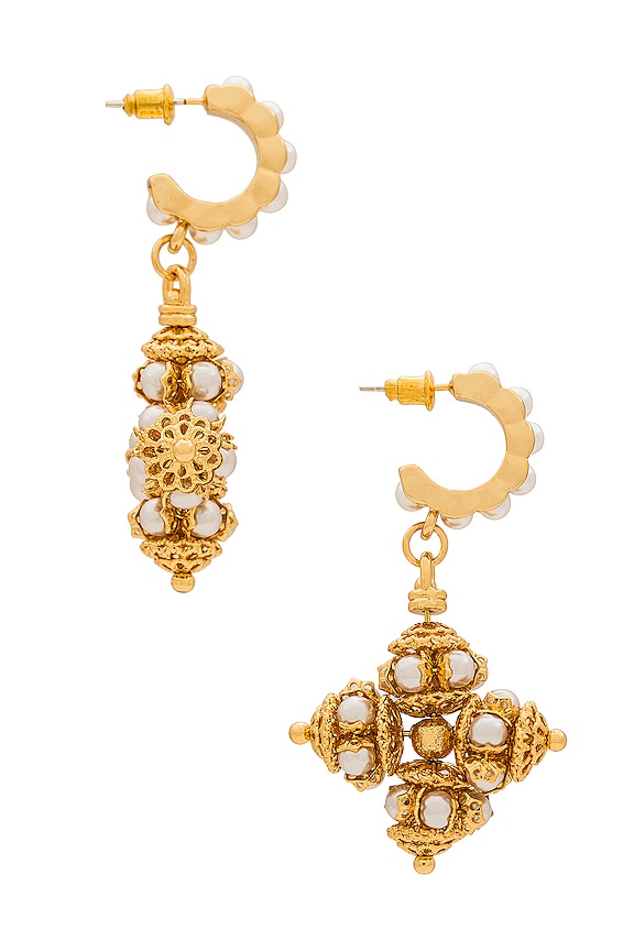 view 2 of 3 Pearly Gates Earrings in Gold