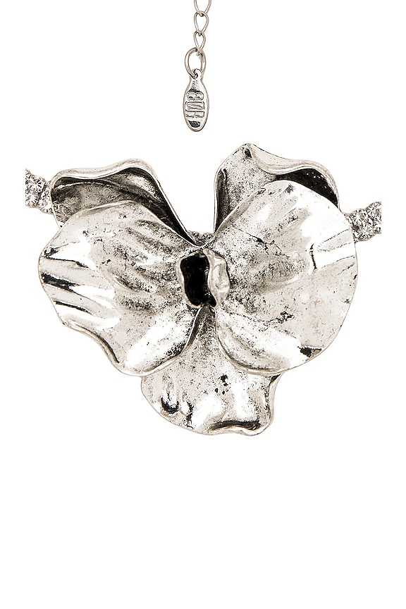 view 2 of 2 COLLIER RAS DU COU ORCHID in Silver