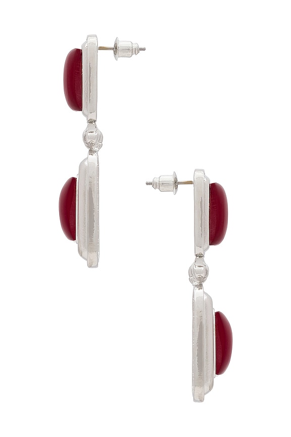 view 2 of 2 イヤリング in Red & Silver