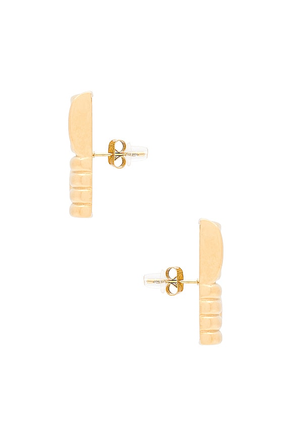 view 2 of 2 Square Earrings in Gold