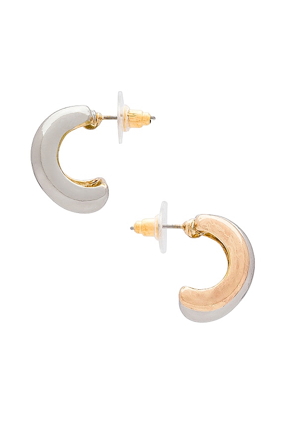 view 2 of 2 フープイヤリング in Gold & Silver