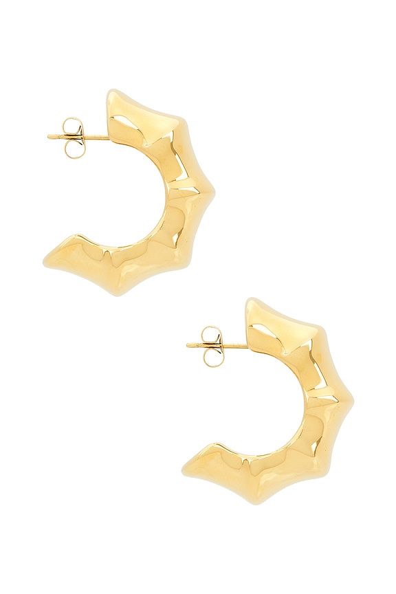 view 2 of 3 PENDIENTES BAMBOO in Gold