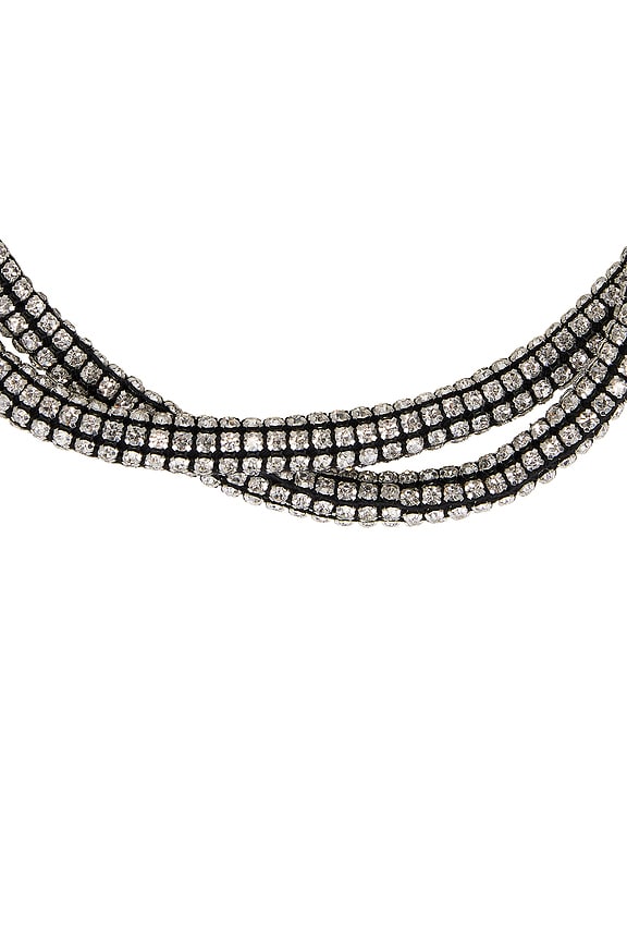view 2 of 3 Wrap Diamond Necklace in Silver