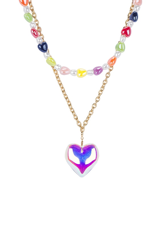 view 2 of 2 COLLIER À PLUSIEURS RANGS HEART in Multi