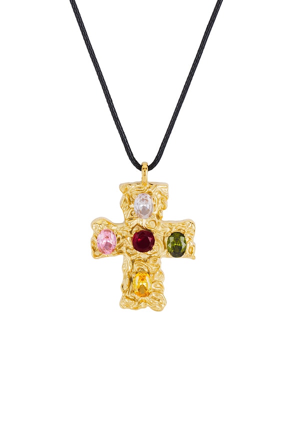 view 2 of 2 COLLIER AVEC CROIX JEWEL in Gold