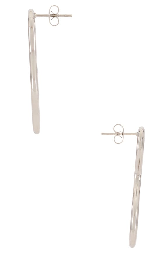 view 2 of 2 Wavy Earring in Silver