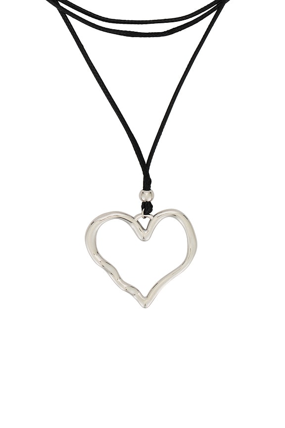 view 2 of 2 Swish Cord Necklace in Silver