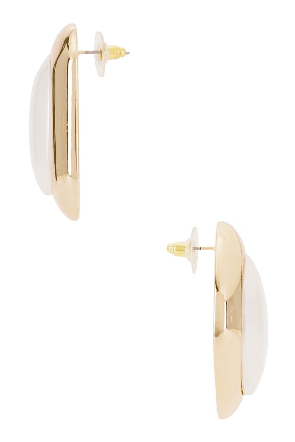 view 2 of 2 Diana Pearl Stud in Gold