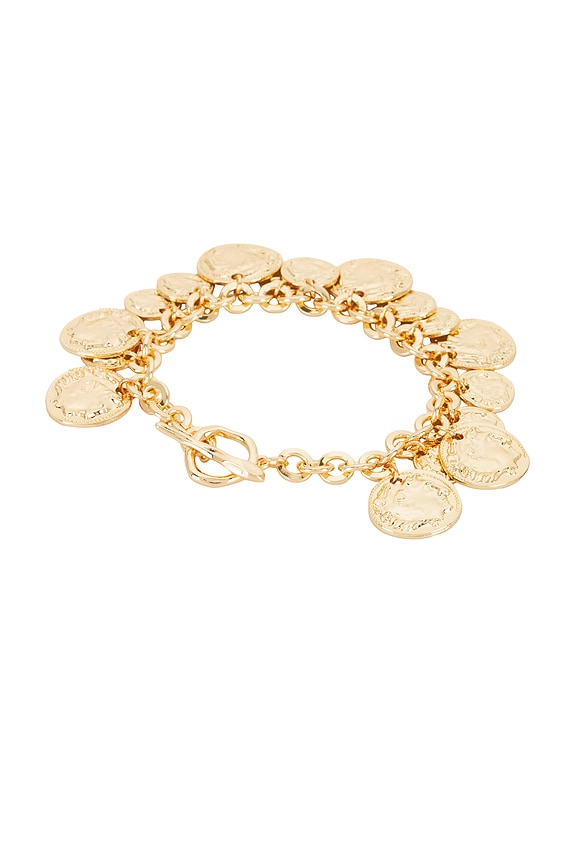 view 2 of 2 Coined Charm Bracelet in Gold