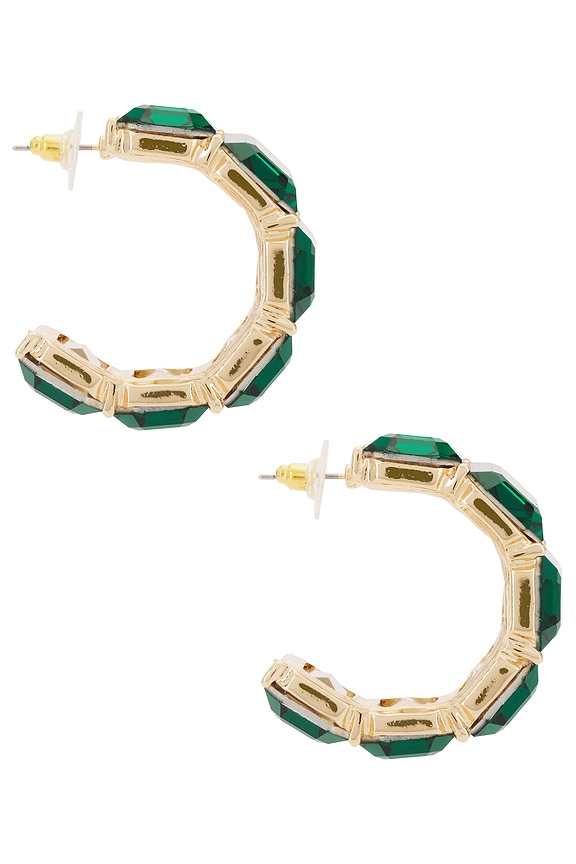 view 2 of 3 Envy Hoop in Gold & Green