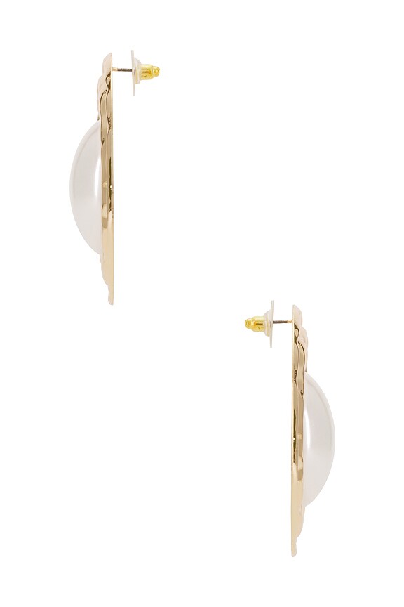 view 2 of 2 Pearl Stud Earrings in Gold