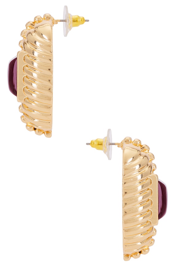 view 2 of 2 TACHUELAS REGAL in Gold & Red