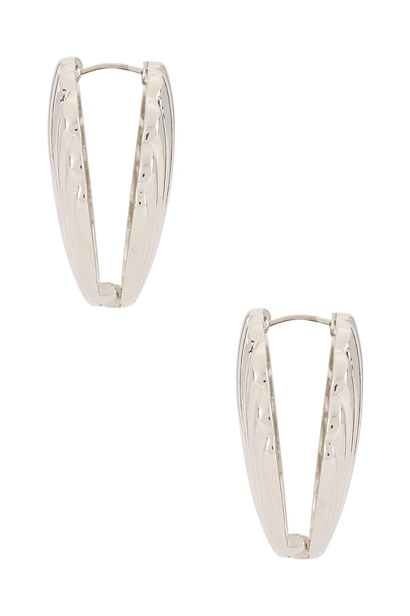 view 2 of 3 Tide Shell Stud Earrings in Silver