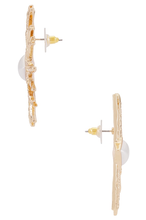 view 2 of 2 PENDIENTES DE DECLARACIÓN GOLDEN HOUR in Gold