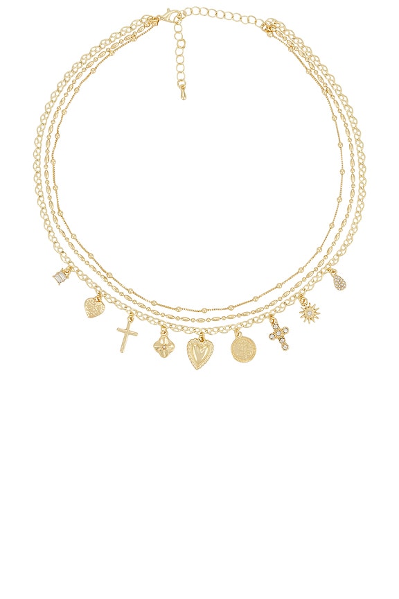 view 1 of 3 Karma Charm Necklace in Gold