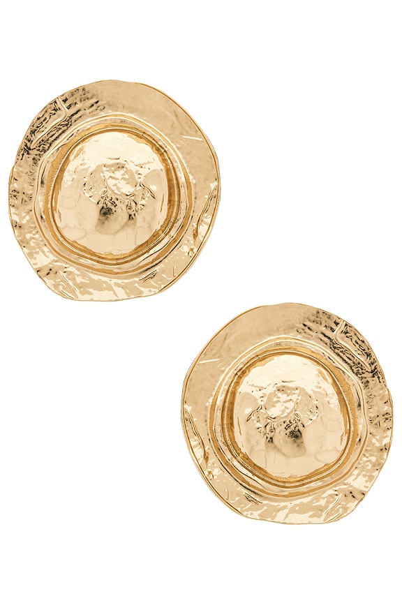 view 1 of 2 Grande Dome Stud Earrings in Gold