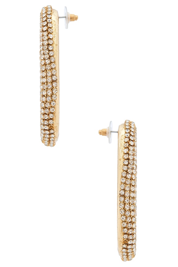 view 2 of 2 PENDIENTES DE TACHUELA OBLIQUE in Gold