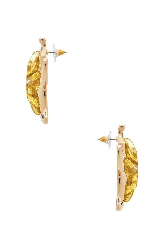 view 2 of 2 PENDIENTES DE TACHUELA AQUAMARINE in Yellow