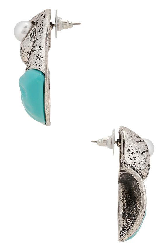 view 2 of 2 PENDIENTES DE TACHUELA SALTY in Silver