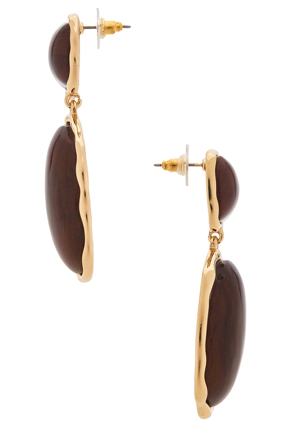 view 2 of 2 Juba Drop Earrings in Brown