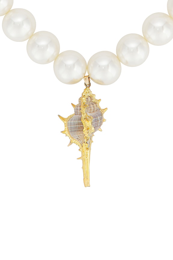 view 2 of 3 Siren Pearl Necklace in Cream Pearl & Shell