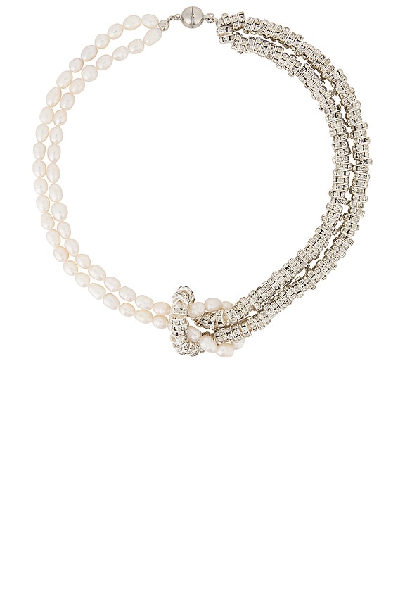 view 1 of 3 ネックレス in Faux Pearl, Silver & Crystals