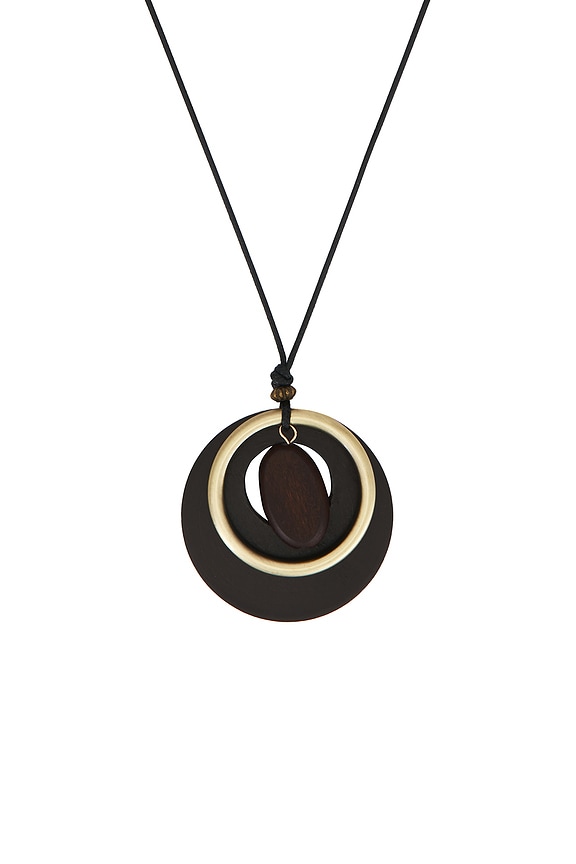 view 2 of 3 Sinta Cord Necklace in Brown, Gold, & Black