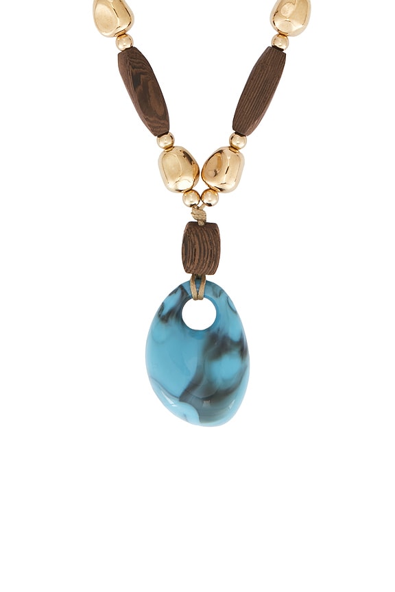 view 2 of 3 Juness Beaded Cord Necklace in Blue