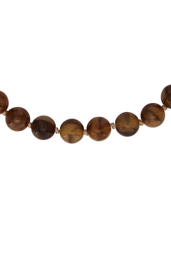 view 2 of 3 COLLAR DE CUENTAS AMBER in Brown