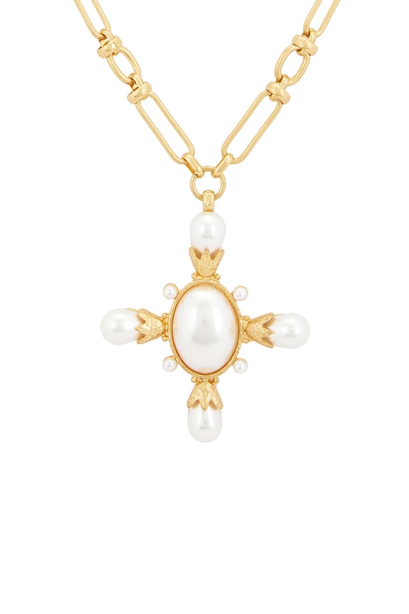 view 2 of 3 COLLAR COLGANTE in Gold & White