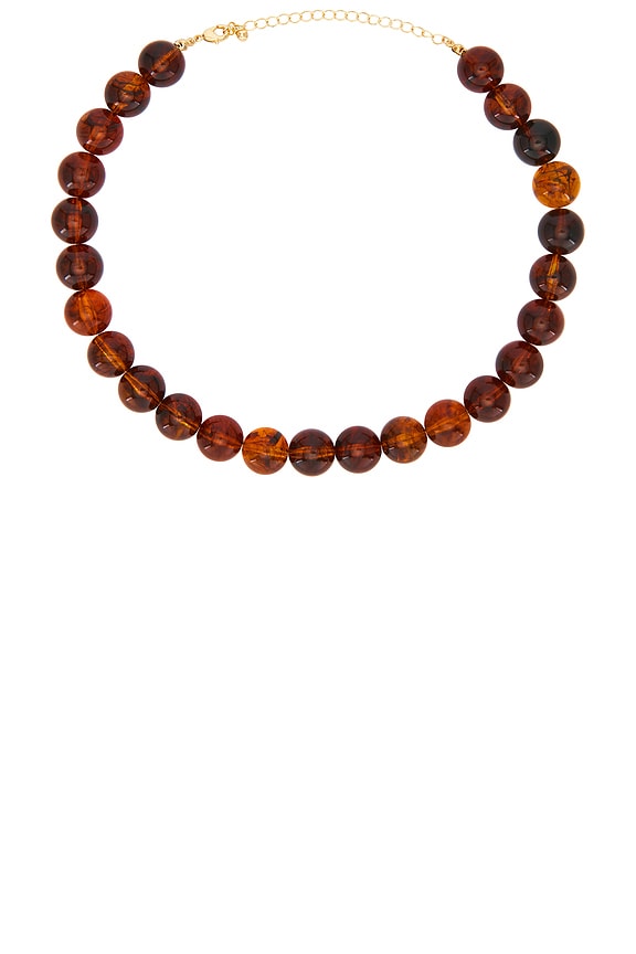 view 1 of 3 Beaded Necklace in Brown