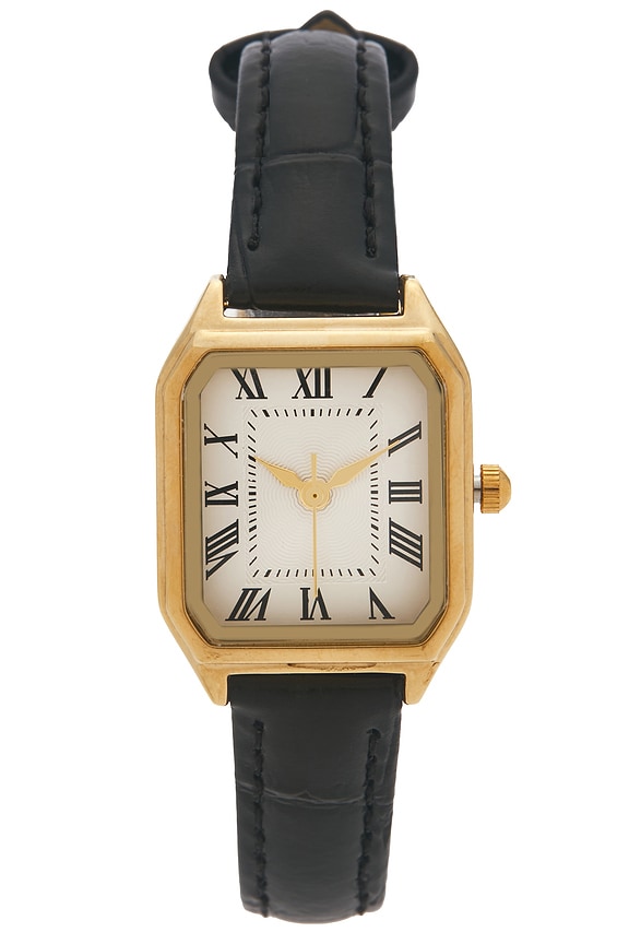 view 1 of 4 Wrist Watch in Black & Gold