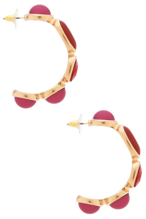 view 2 of 3 CRÉOLES GEMINI in Red & Pink